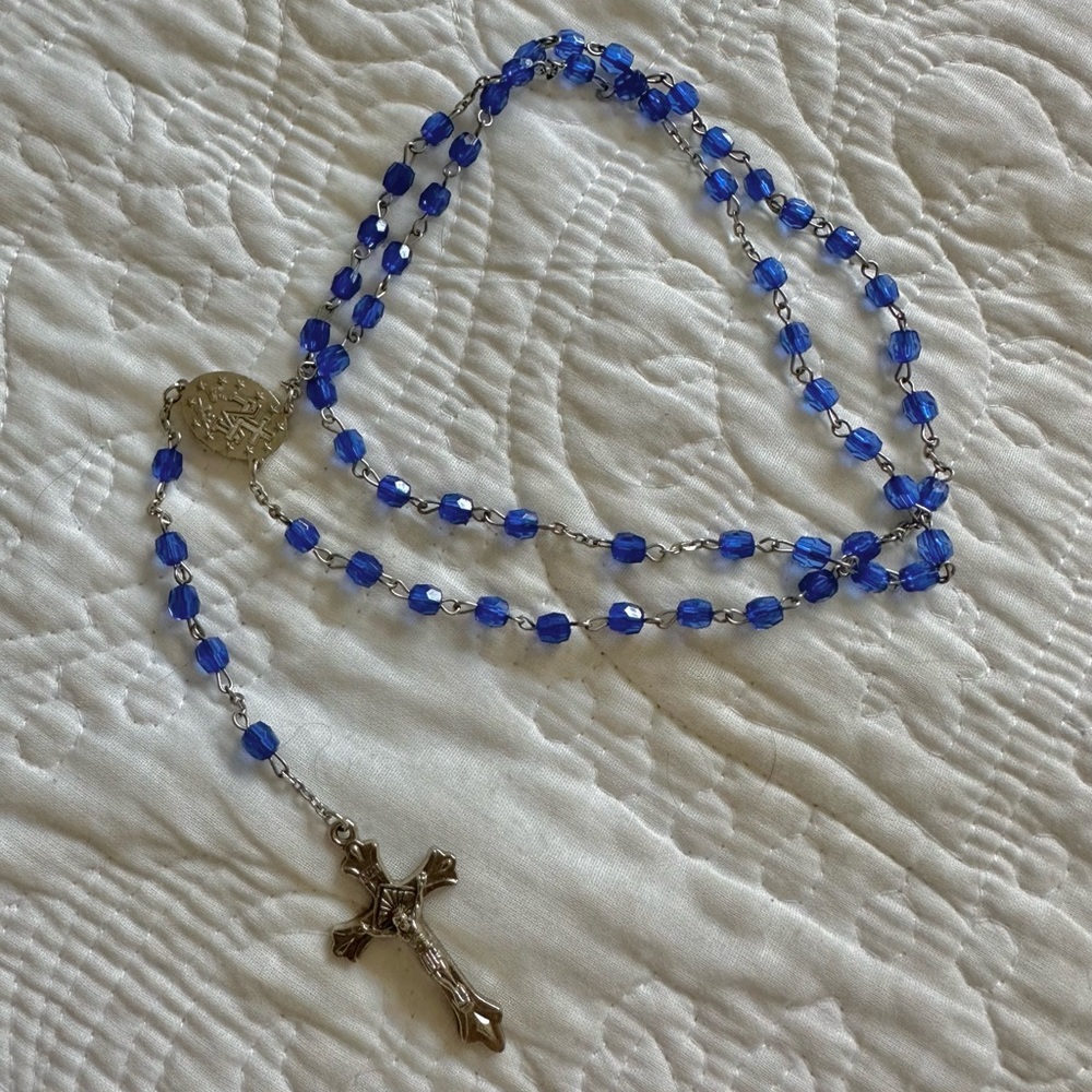 📿Blue Beaded Rosary📿